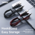 Remax Join Us RC-158 Two-color braided zinc alloy shell mobile phone fast charging cable fast data magnetic charging cable